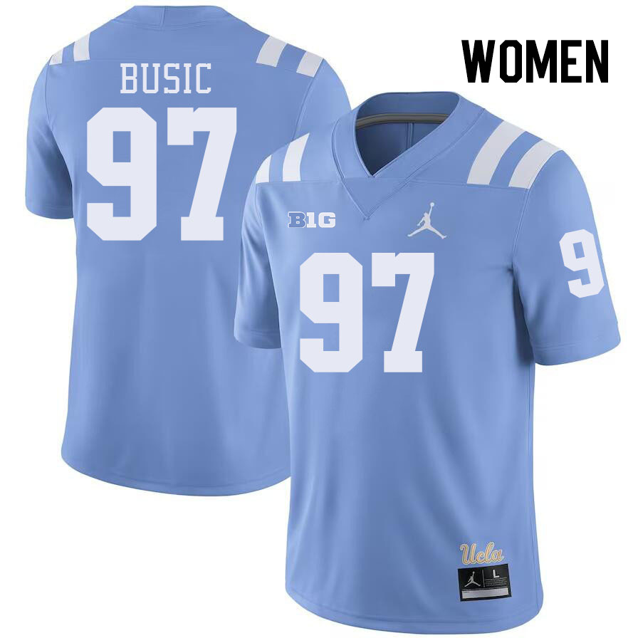 Women #97 Jacob Busic Big 10 Conference College Football Jerseys Stitched-Power Blue